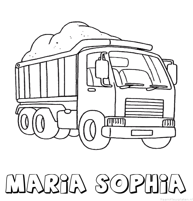 Maria sophia vrachtwagen kleurplaat